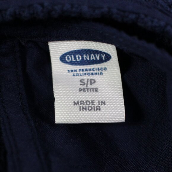 Old Navy Women's Petite Navy Blue Lace Keyhole Flowy Baby Doll Tank Top - Picture 5 of 6